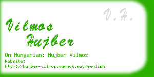 vilmos hujber business card